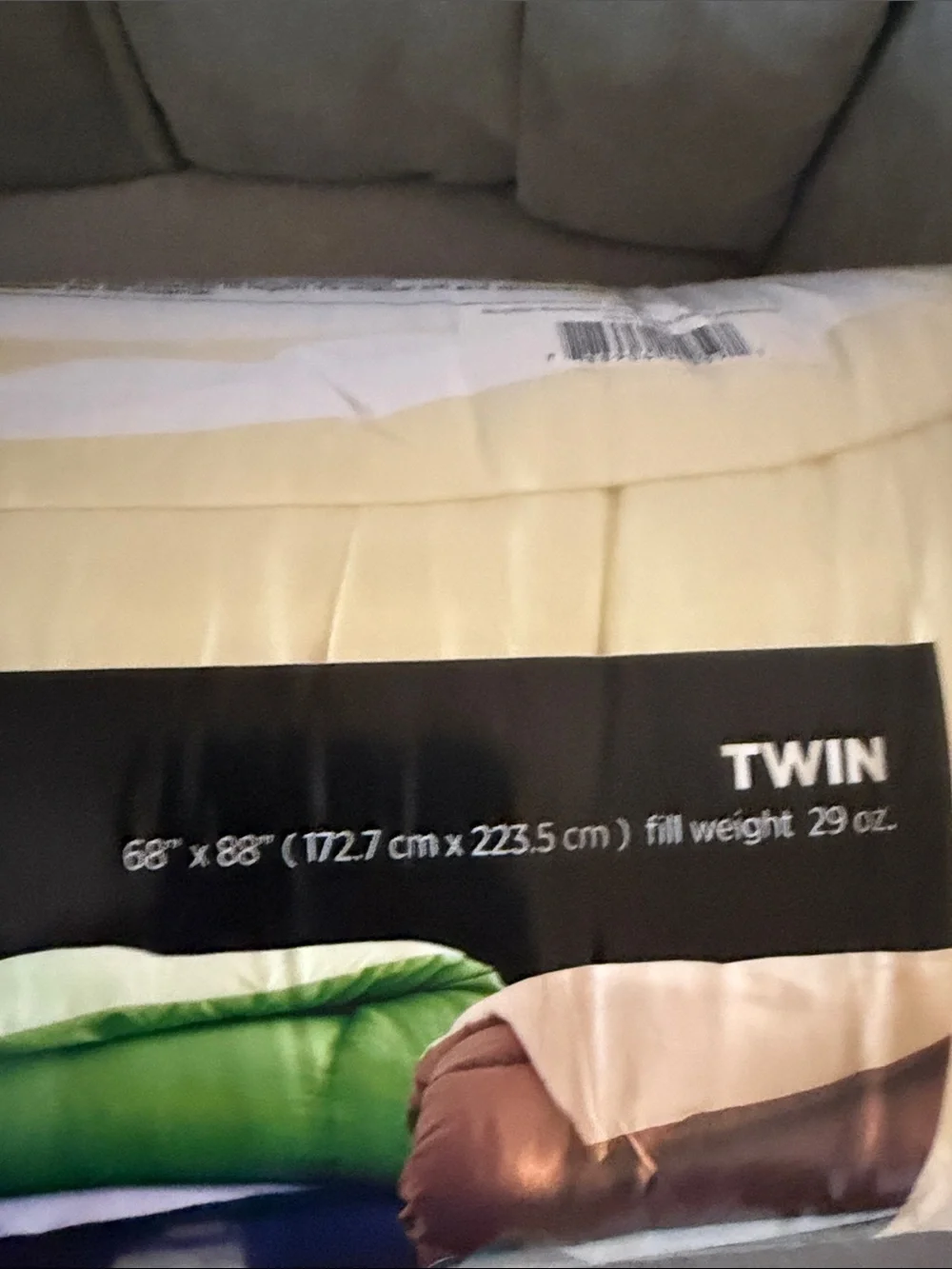 Luxe Microfiber Reversible Comforter - Cream and Yellow
